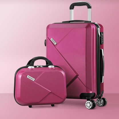 2-piece ABS hard-shell luggage set with TSA-approved lock & 360° spinner wheels