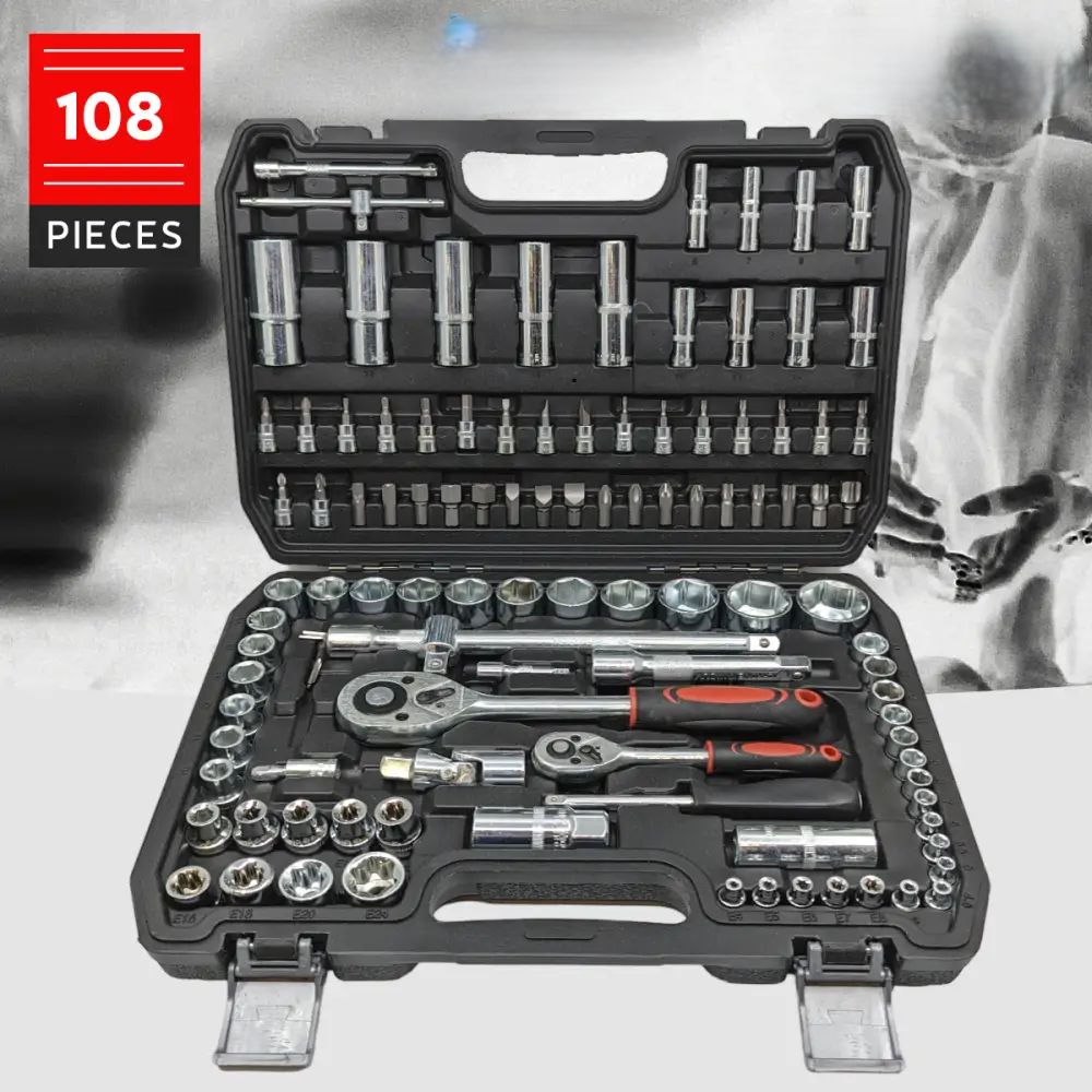 108-piece Chrome-Vanadium Socket Set – TorqueMaster