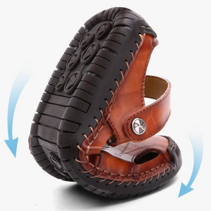 Orthopaedic men's leather sandals - Marco