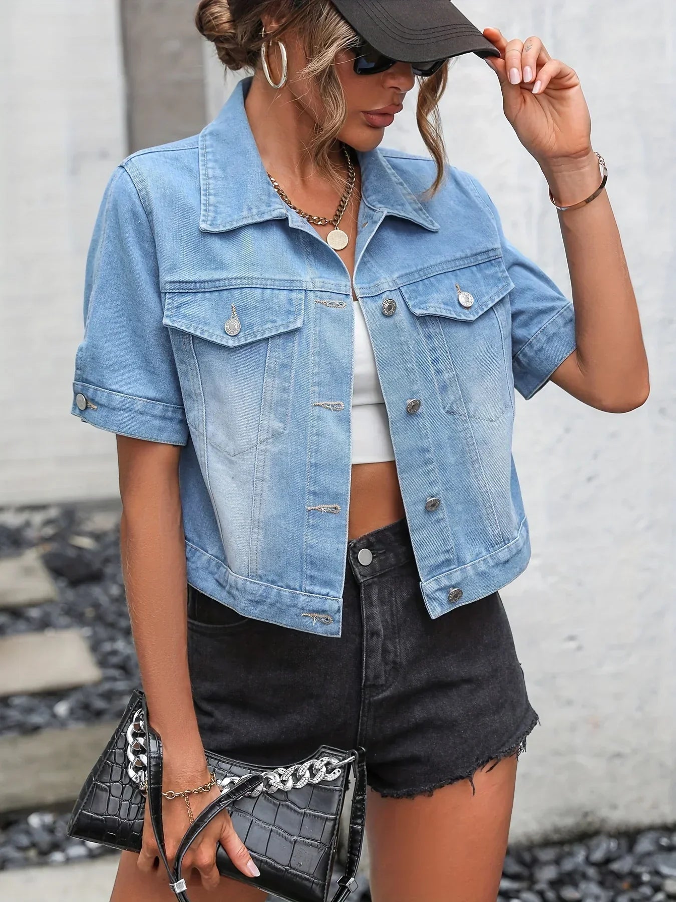 Short Sleeve Denim Jacket | Luna | Fashionable and Comfortable