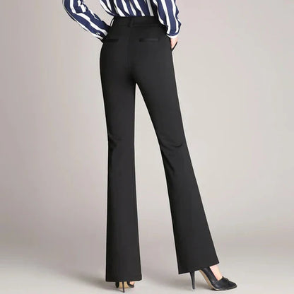 Slim Fit Flared High Waist Trousers – Mila