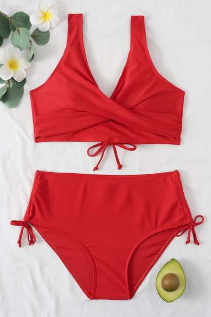 Colourful bikini with drawstring and twist detail – Zaraï
