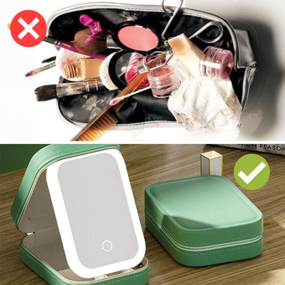 Compact Illuminated Makeup Organizer for Travel - Liora