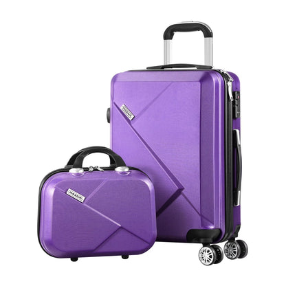 2-piece ABS hard-shell luggage set with TSA-approved lock & 360° spinner wheels