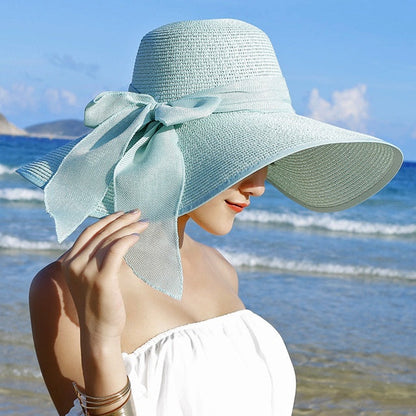 Ladies' straw hat with sun protection – Candy