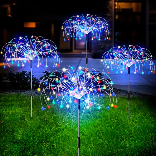Waterproof Solar Garden Light with Firework Effect – SparkGlow