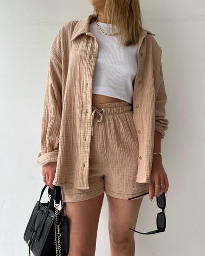 Trendy Cotton Summer Suit Ladies – Faylin