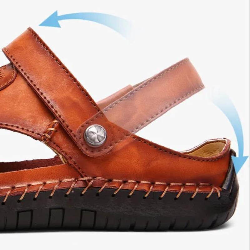 Orthopaedic men's leather sandals - Marco