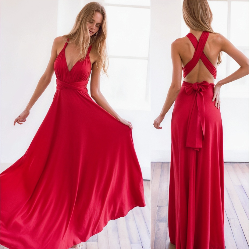 Elegant wrap maxi dress with a feminine fit – Celine