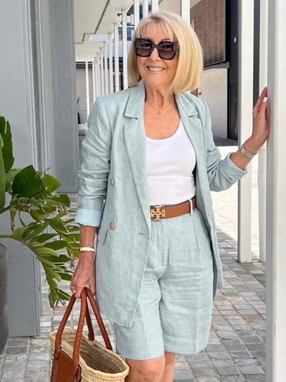 Trendy Women's Linen Autumn Suit – Camille