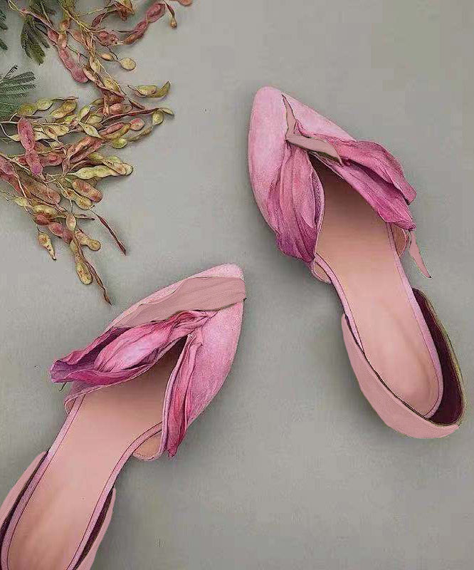 Handmade lace ballet flats with autumn roses – Odette