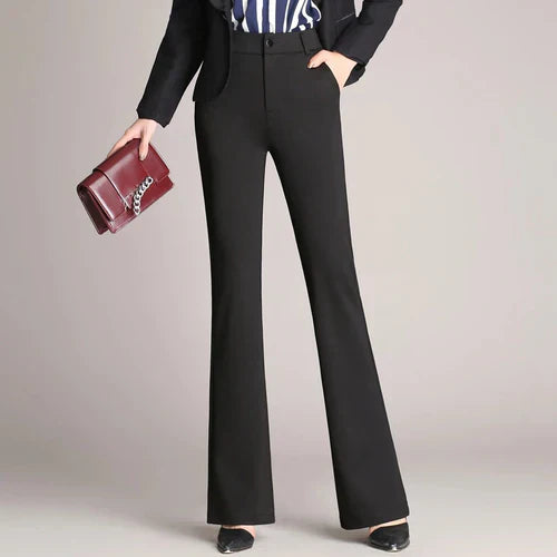 Slim Fit Flared High Waist Trousers – Mila