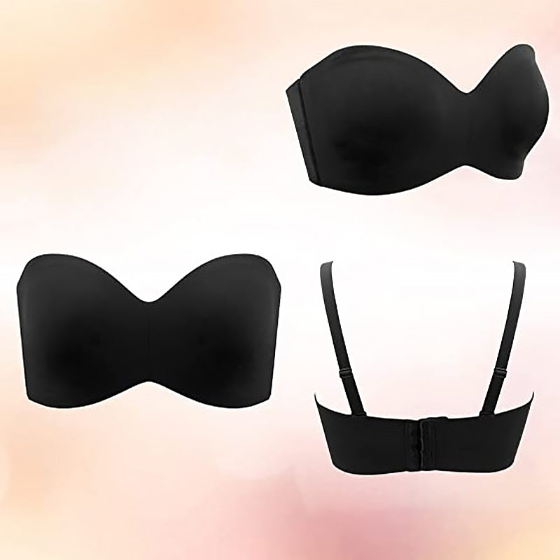Seamless bandeau bra with removable straps – Camille