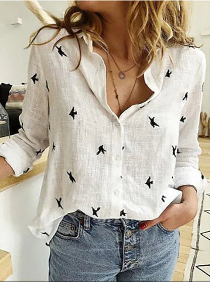 Vintage blouse made of linen mix – Clara