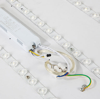 Inside view of the LED strips, driver box and wiring that power the light 18
