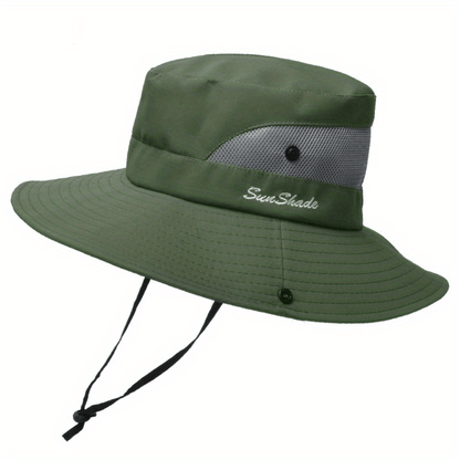 Stylish women's UV protection sun hat with a wide brim – Livia