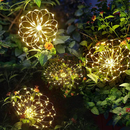 Waterproof Solar Garden Light with Firework Effect – SparkGlow