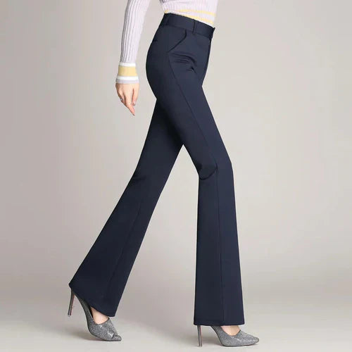 Slim Fit Flared High Waist Trousers – Mila