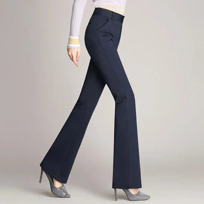 Slim Fit Flared High Waist Trousers – Mila