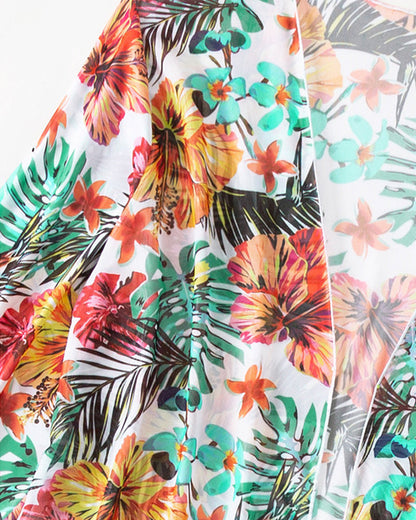 Three-piece bikini set with floral print – Yara