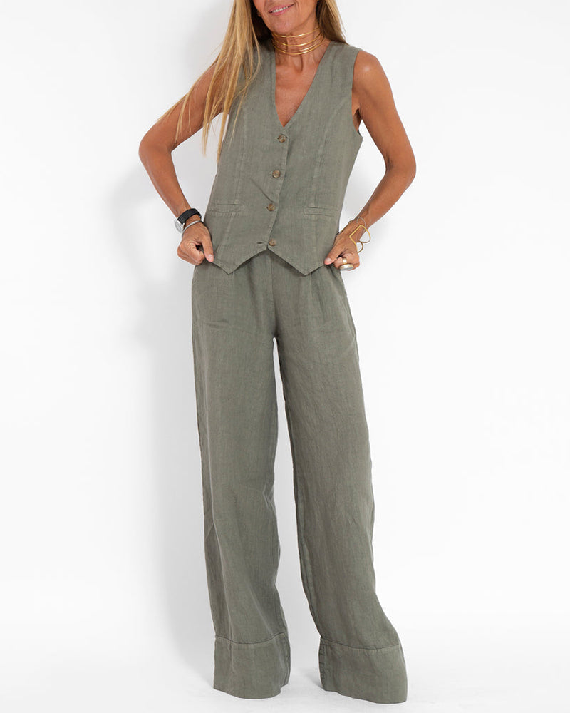 Ladies' summer set with top and shorts – Esmee
