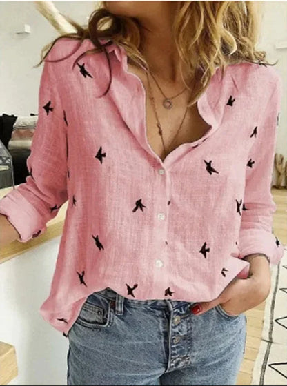 Vintage blouse made of linen mix – Clara