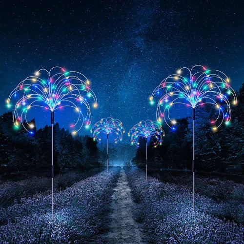 Waterproof Solar Garden Light with Firework Effect – SparkGlow