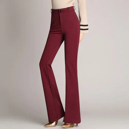 Slim Fit Flared High Waist Trousers – Mila