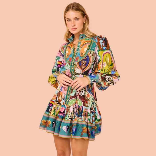 Mini Dress with Vibrant Print - Camila