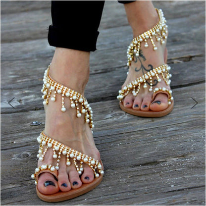 Orthopaedic Women's Sandals with Pearl Accent – Amara
