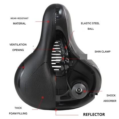 Ultra-comfortable Bike Saddle - CloudRide Pro