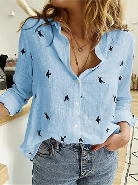 Vintage blouse made of linen mix – Clara