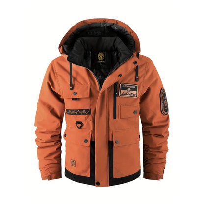 Men's outdoor jacket padded with a removable hood – Henrik