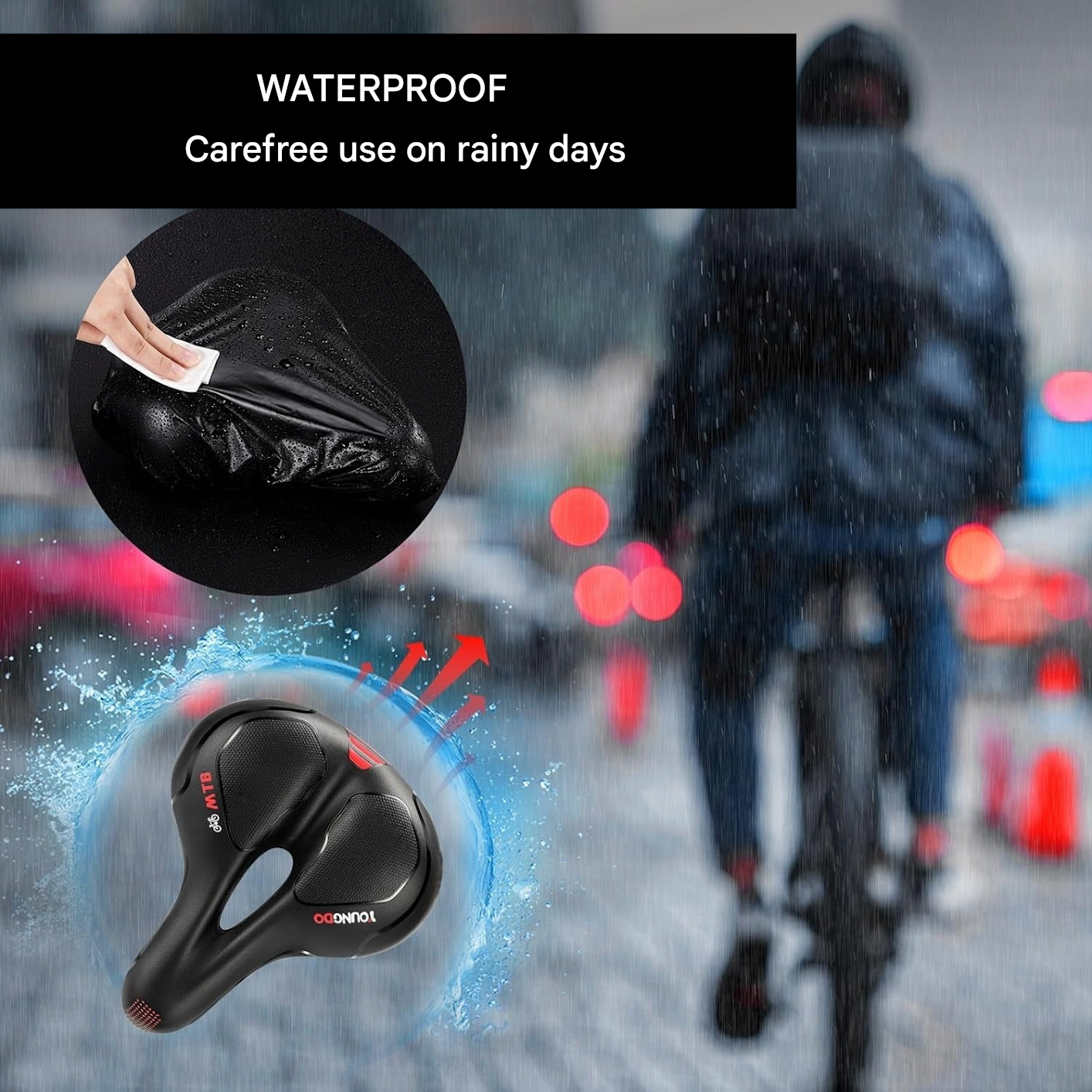 Pain-Free & Ergonomic Gel Bike Saddle - ErgoRoyal