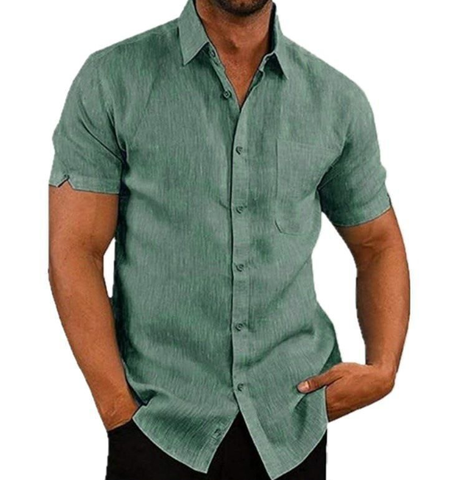 BreezeWave Shirt | Trendy Linen-Look Shirt for Men