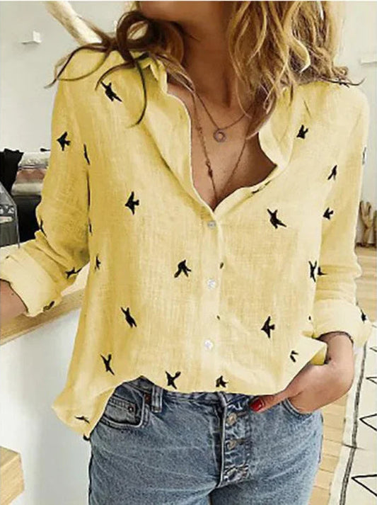 Vintage blouse made of linen mix – Clara