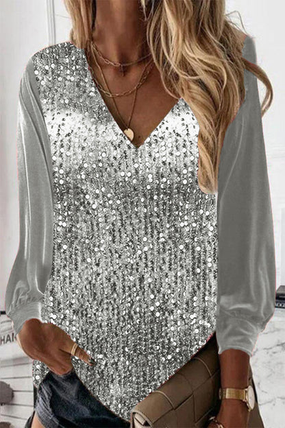 Ladies' Autumnal Glitter Blouse – Elodie