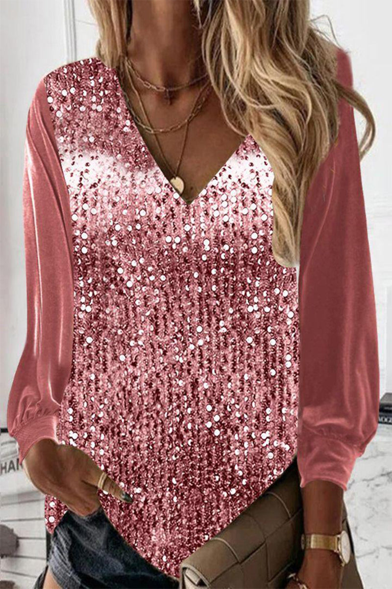Ladies' Autumnal Glitter Blouse – Elodie