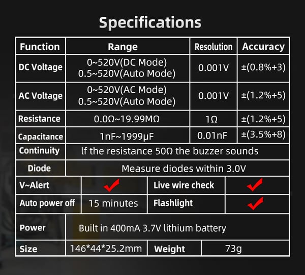 Smart Digital Multimeter – Voltago A1X
