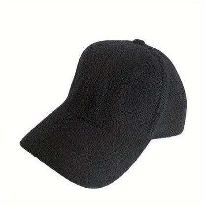 Warm women's baseball cap with faux fur for autumn & winter - Lorena