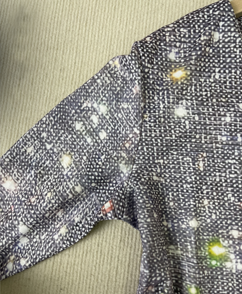 Shimmering Silver Disco Glitter V-Neck Long Sleeve - GlamFrost