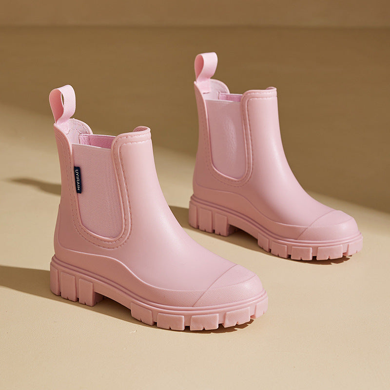 Ladies' mid-height waterproof rain boots with anti-slip sole – Selora