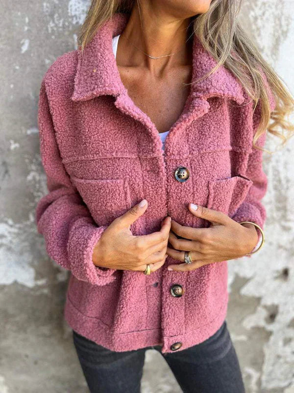 Short Teddy Coat - Dion | Warm with Stylish Lapel Collar