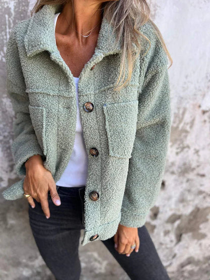 Short Teddy Coat - Dion | Warm with Stylish Lapel Collar