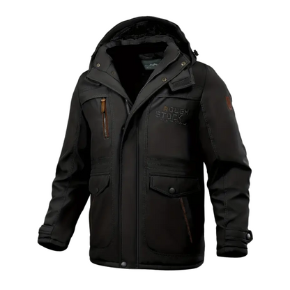 Men's winter jacket lined with plush & hood – Stellan