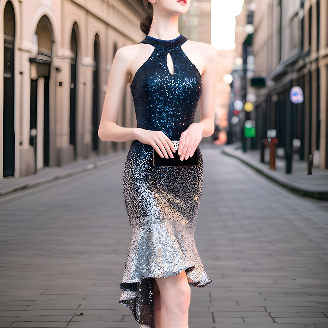 Sequinned mini dress with comfort lining – Saphira