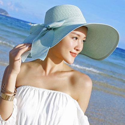 Ladies' straw hat with sun protection – Candy