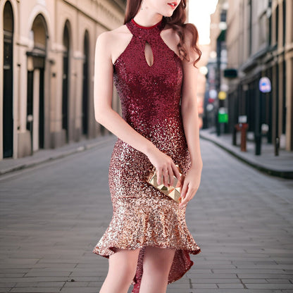 Sequinned mini dress with comfort lining – Saphira
