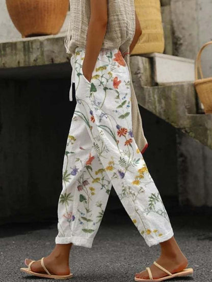 Women's comfort trousers with autumn print – Nova