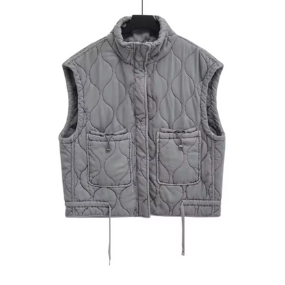 Grey Sleeveless Cotton Vest – Autumn Magic Thalia